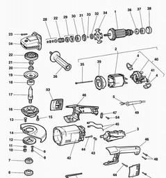 Talje Ritual Imidlertid DW475 Type 1 Spares and Parts for DeWalt DW475 (Angle Grinders 150 - 180mm)  - Power Tool Spares