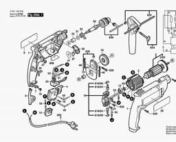 0 601 14D 765 Spares and Parts for Bosch Percussion Drill GSB 550