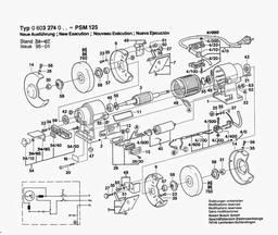0 603 274 003 Spares and Parts for Bosch Bench Grinder PSM 125 Other grinders Power Tool Spares