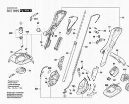 3 600 Ha500 Spares For Bosch Lawn Edge Trimmer Art 26 18 Li
