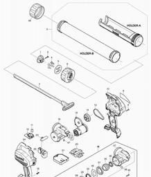 DCG180 Spares and Parts for Makita DCG180 (Caulking Guns) - Power Tool