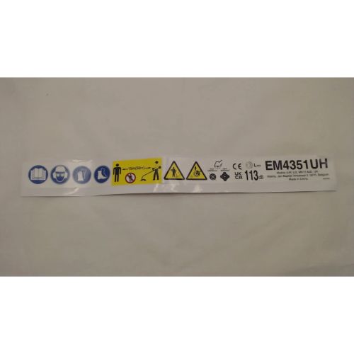 CAUTION LABEL EM4351UH