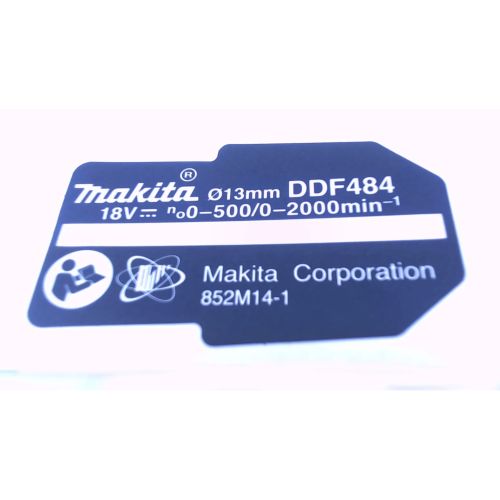 DDF484 NAME PLATE