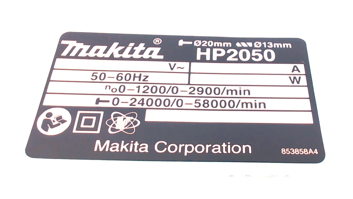 NAME PLATE HP2050