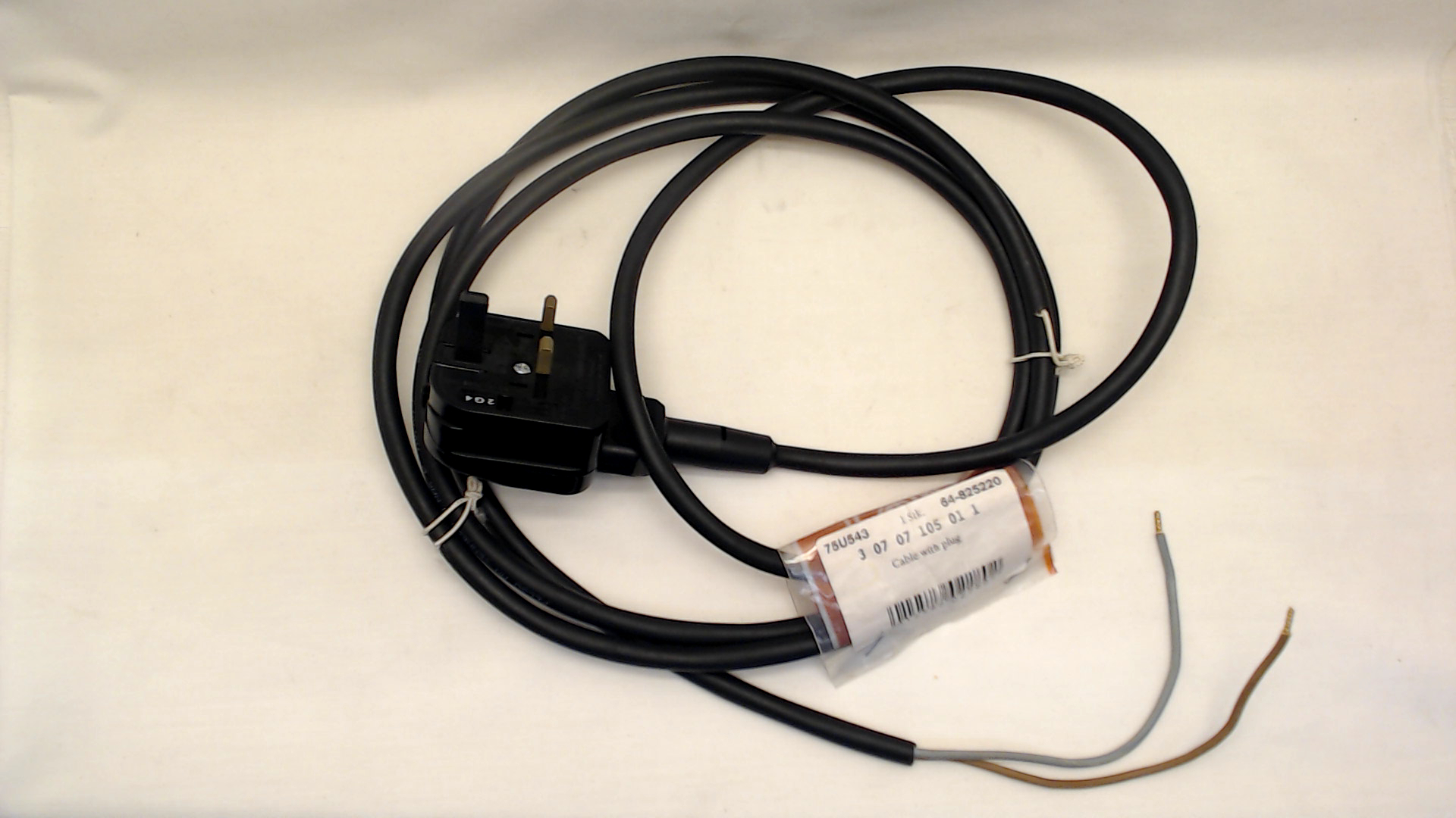 Cable with plug