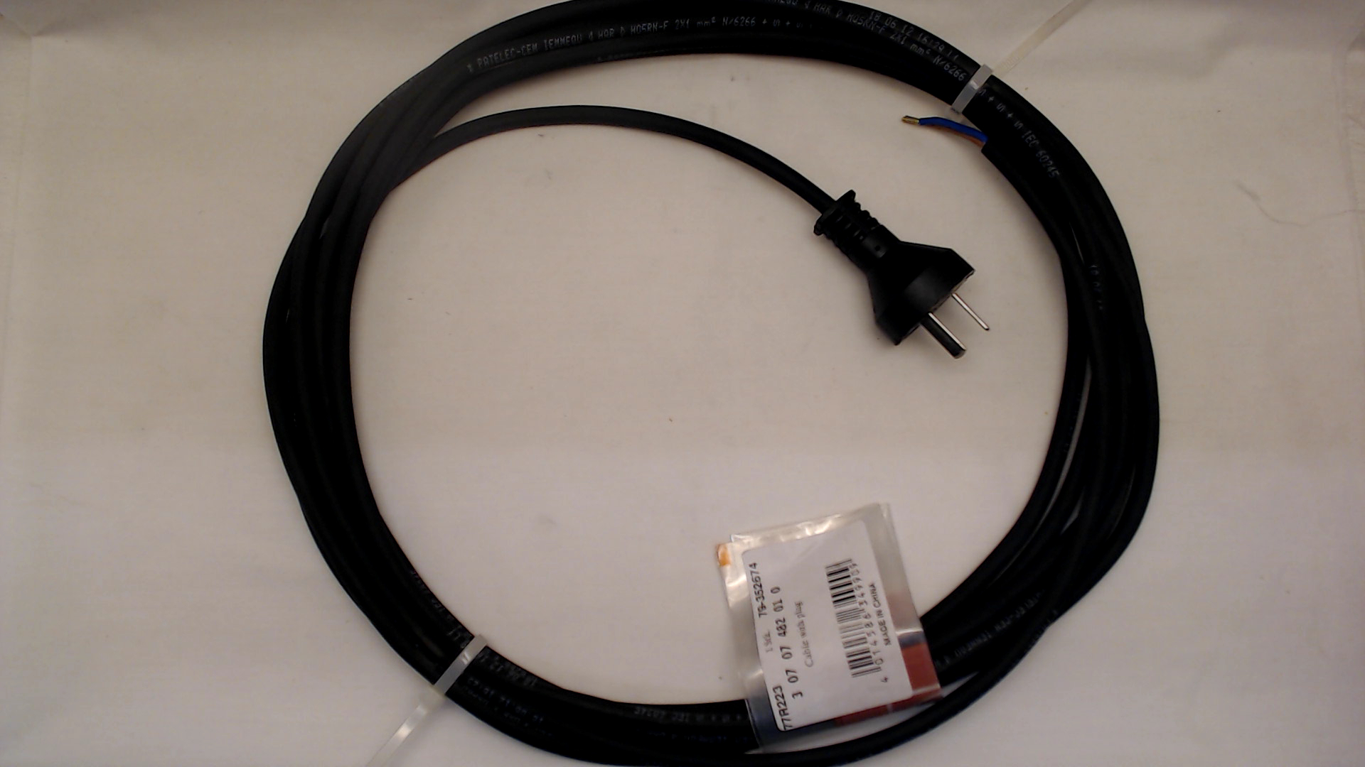Cable with plug