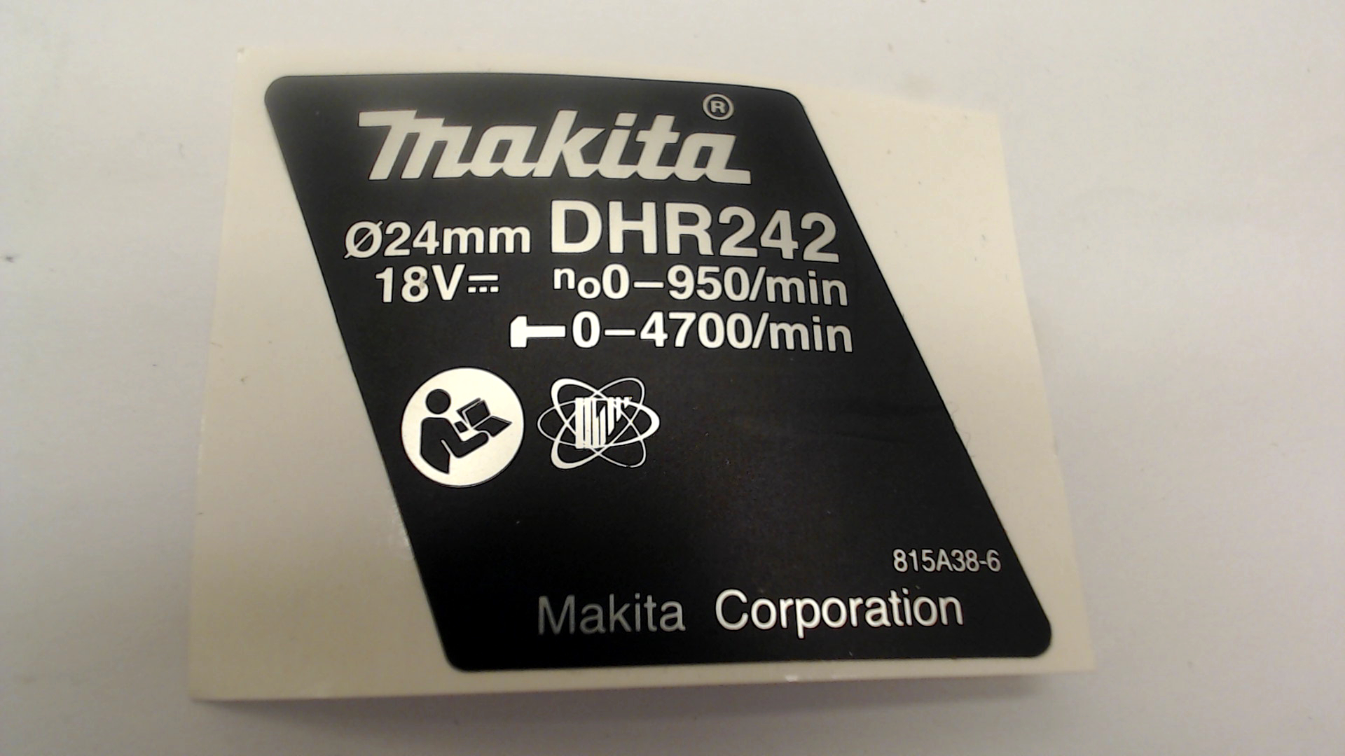 NAME PLATE DHR242